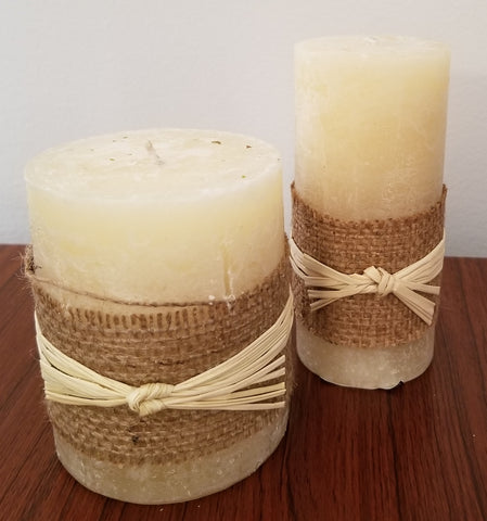 Candles - Tall Pillar Candle, Honey Scented