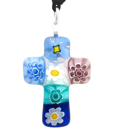 Jewelry - Multicolored Italian Glass Cross Pendant